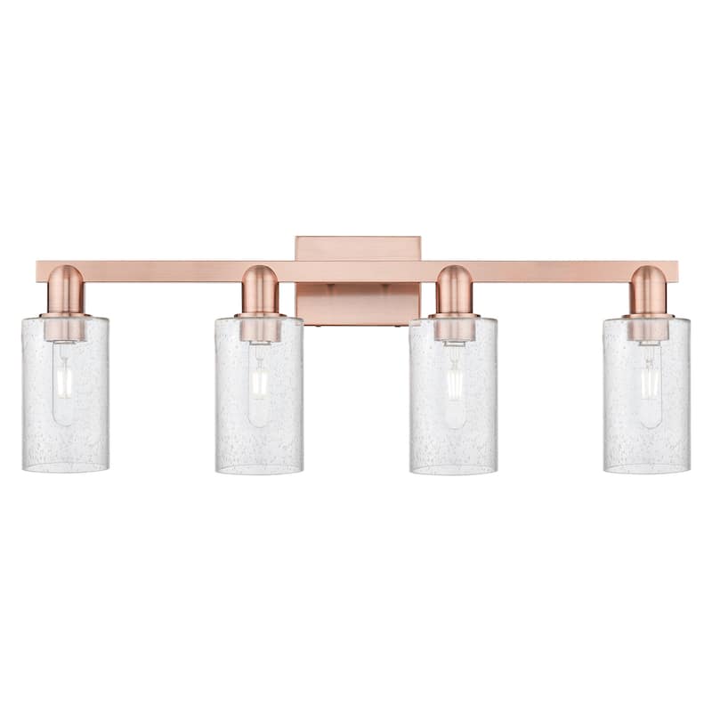 Innovations Lighting 716-4W-11-31 Clymer Vanity Clymer 4 Light 31" - Antique Copper / Seedy