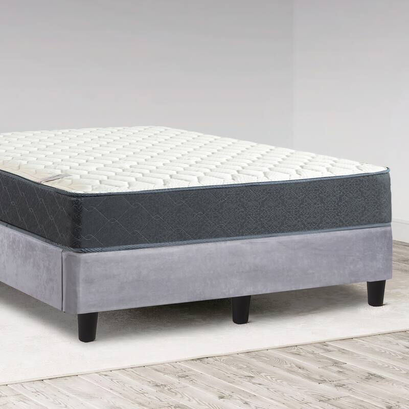 Onetan, Mattress and Platfrom Bed Set, 9-Inch Medium Tight Top Hybrid Mattress and 13" Wood Premium Platform Bed