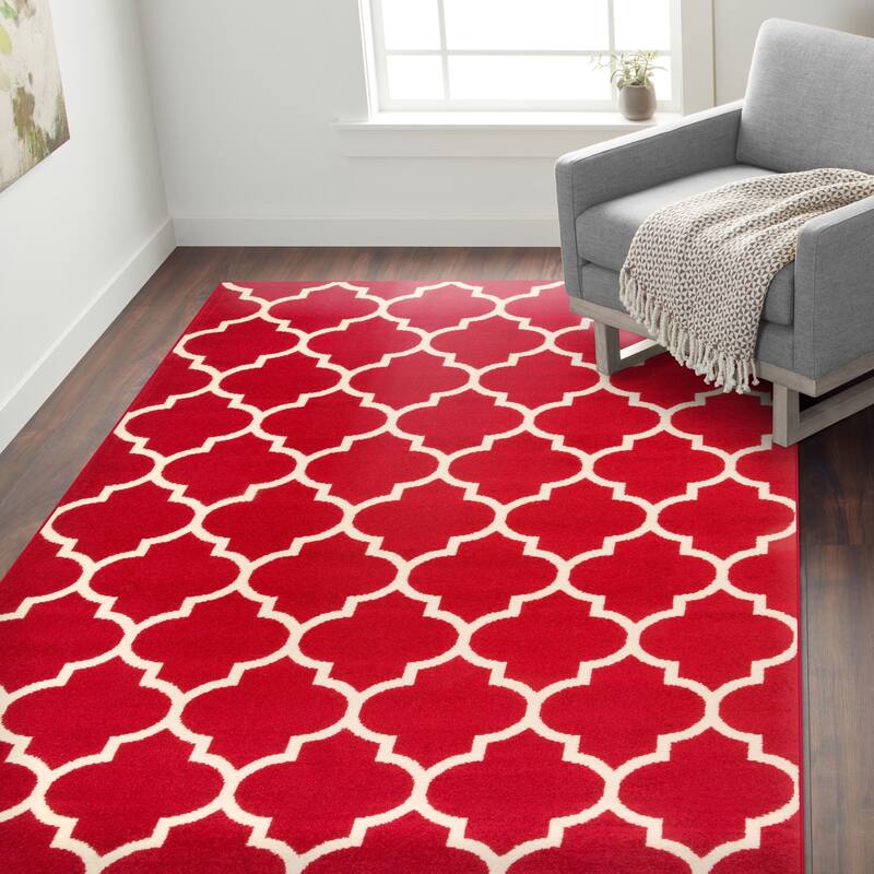 World Rug Gallery Modern Moroccan Trellis Area Rug