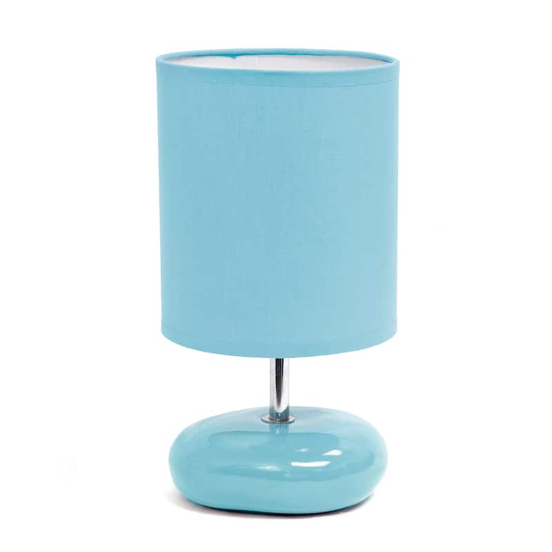 Creekwood Home 10.24" Traditional Mini Round Rock Table Lamp - 10.24 - Blue