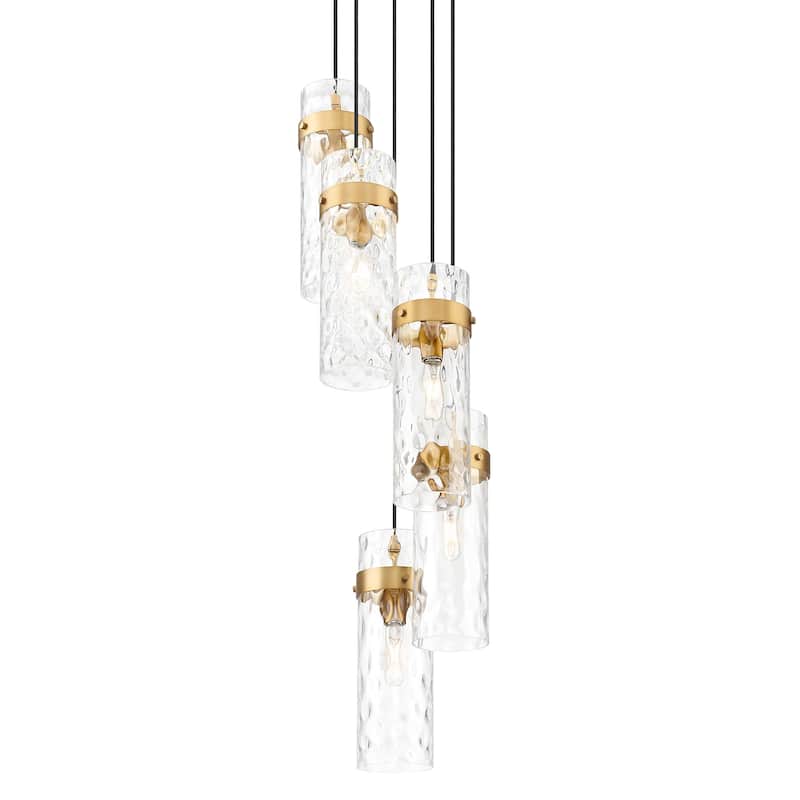 Z-Lite 7002P5-5R Fontaine 5 Light 15" Wide Chandelier - Rubbed Brass