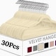 preview thumbnail 7 of 5, Flocking non-slip plastic hanger velvet thickened clothes rack 50pc