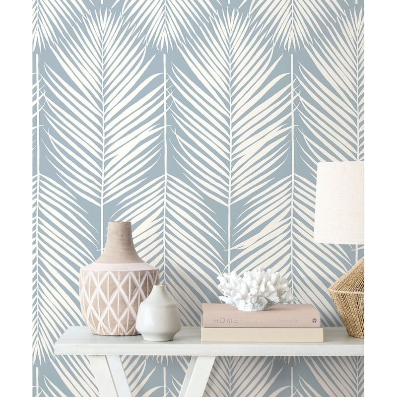 Seabrook Designs Palm Silhouette Prepasted Wallpaper