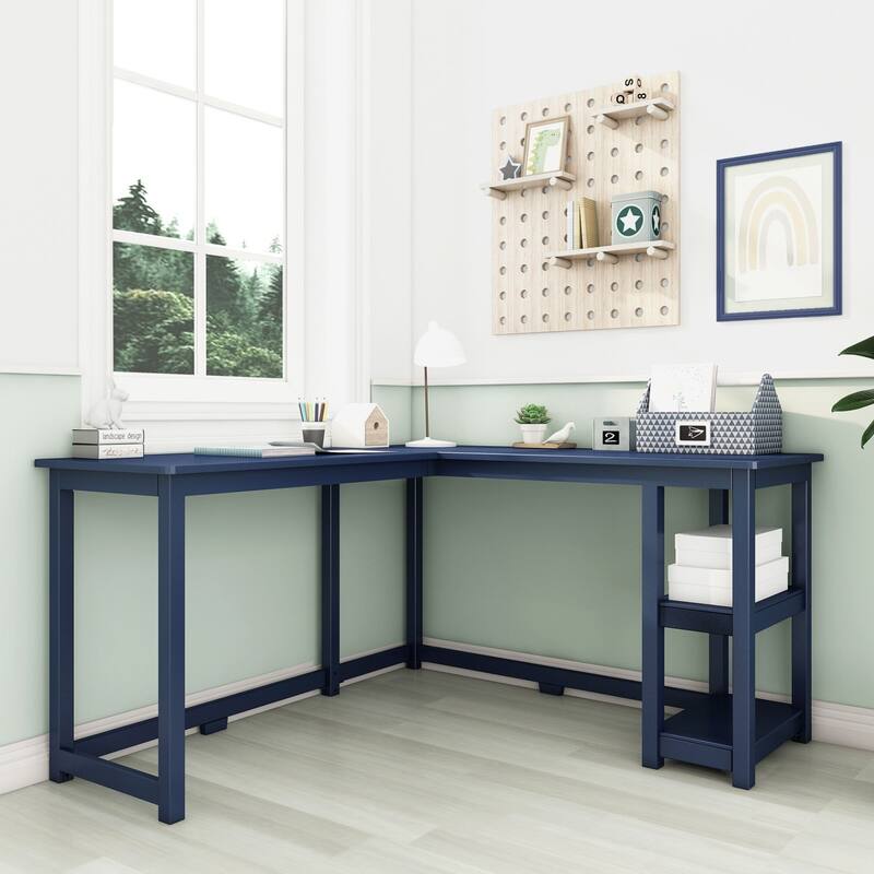 Max and Lily Corner Desk w/ Shelves