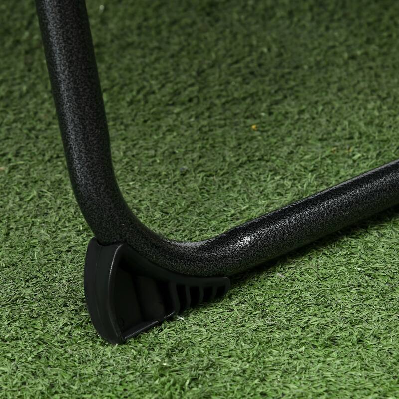 Outsunny Folding Chaise Lounge With 5-Level Reclining Back, Outdoor Tanning Chair With Reading Face Hole