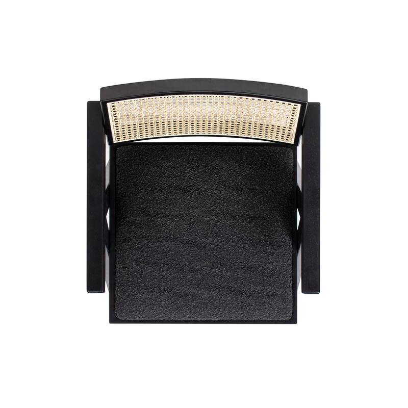 Modern Resin Webbing Back Bar Stool with Arms