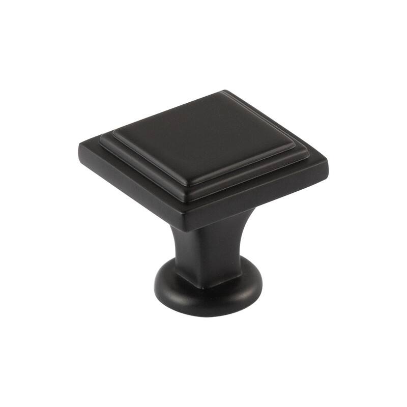 Utopia Alley Valetta Cabinet Ring Pull Knob -Matt Black Drawer Pull Knobs 0.94"