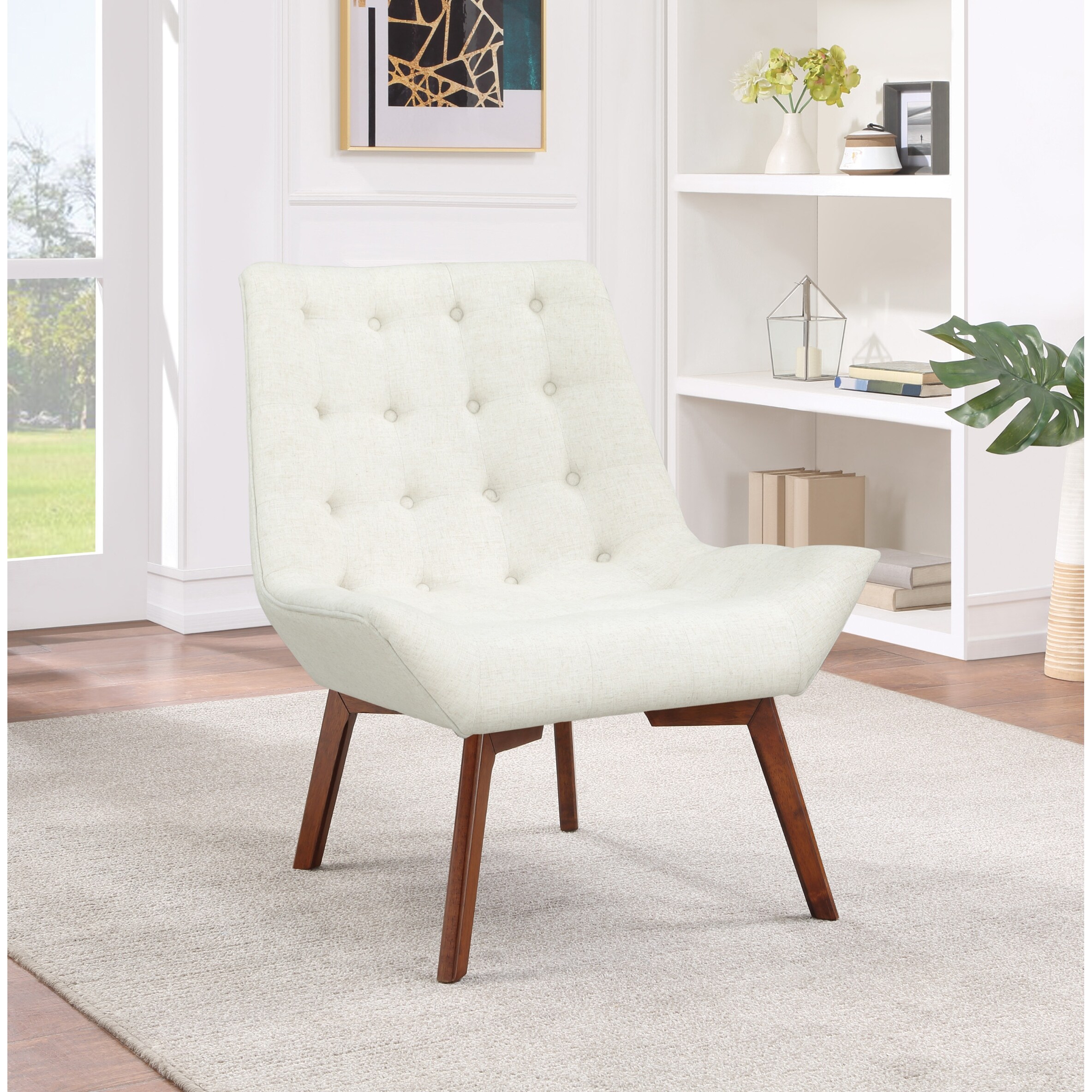 Shelly tufted chair with coffee legs new arrivals