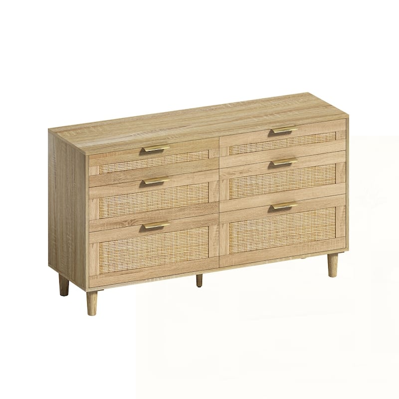 Rattan Dresser with Drawers