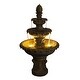 preview thumbnail 4 of 6, Antoni Sandstone Finish Outdoor Floor Fountain - 26" x 45"