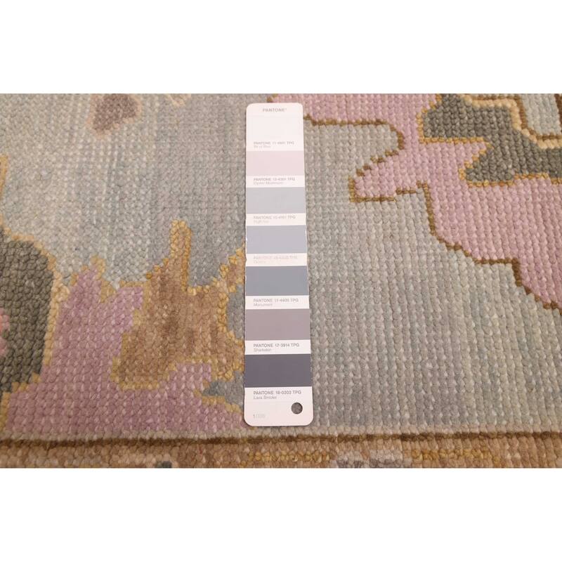 ECARPETGALLERY Hand-knotted Modern Oushak Grey Wool Rug - 7'11 x 9'11