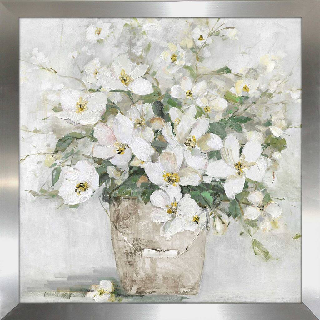 "Cottage Blooms II (Square)" by Sally Swatland Print on Acrylic