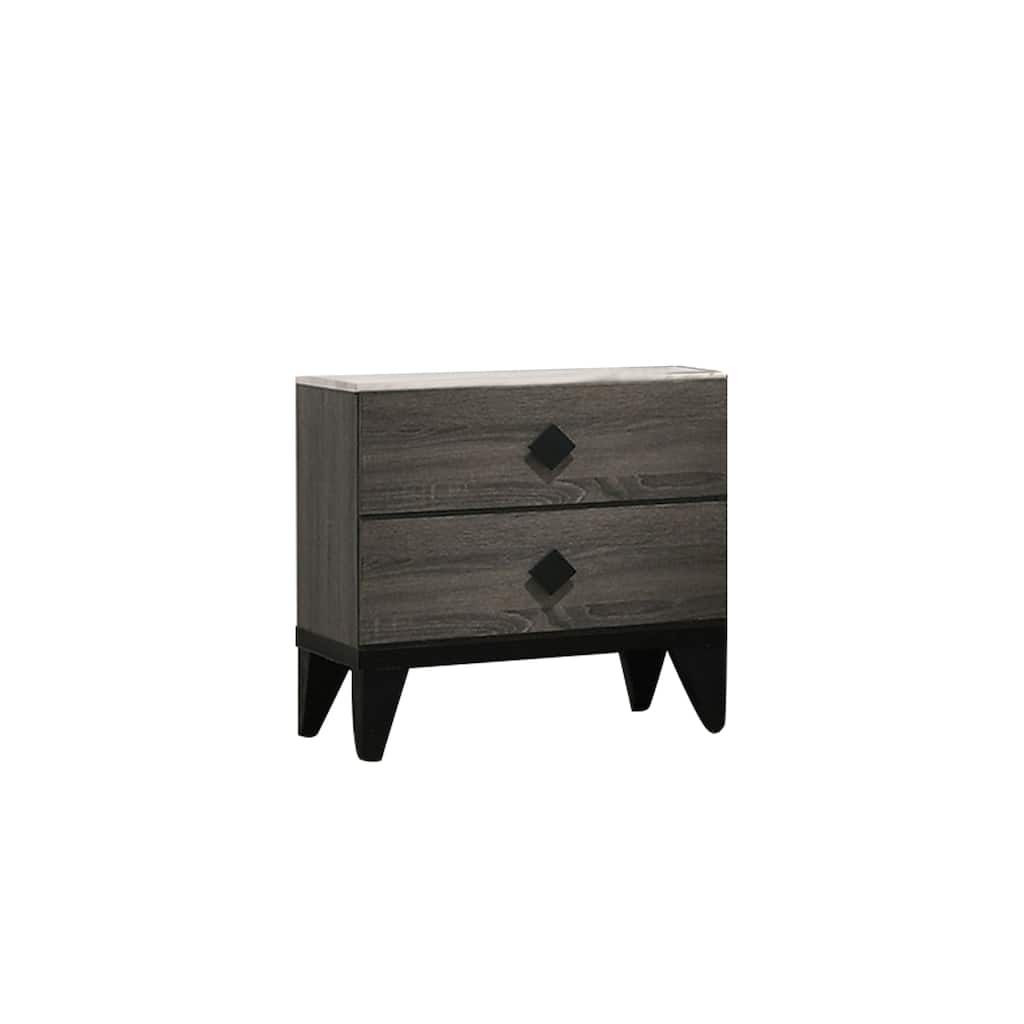 Nightstand With 2 Drawers Storage