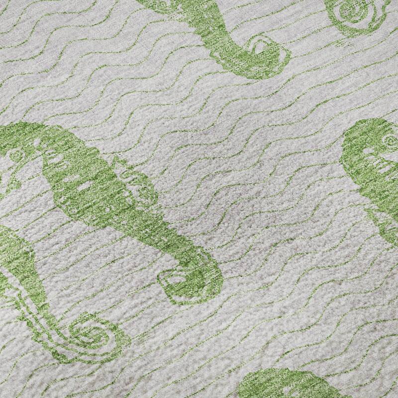 Premium Washable Super Soft Coastal Seahorse Mayfield Rug
