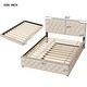 preview thumbnail 26 of 30, Chic Upholstered Platform Bed with Twin Trundle and USB Ports for Comfortable Sleep
