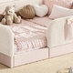 preview thumbnail 103 of 124, Twin/Full/Queen Teddy Fleece Floor Bed with Upholstered Safety Rails and Pocket