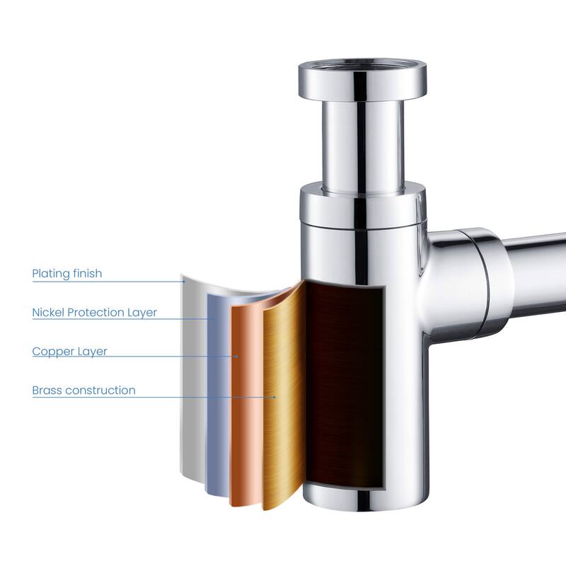 Bathroom Sink Decorative Round Bottle Trap