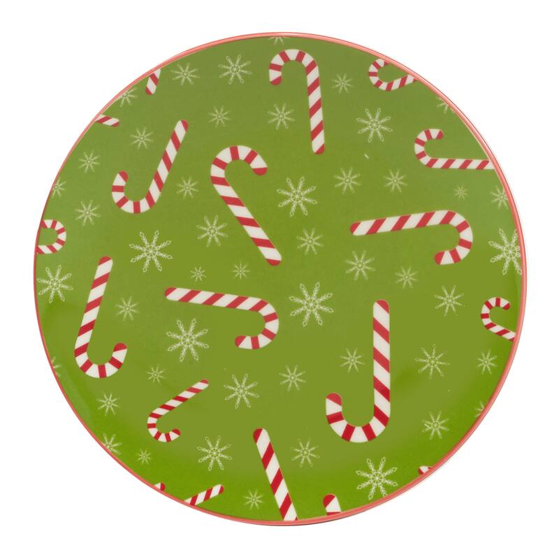 Certified International Holiday Fun 6" Luncheon/Canape Plates, Set of 6 Assorted Designs - 6-inch