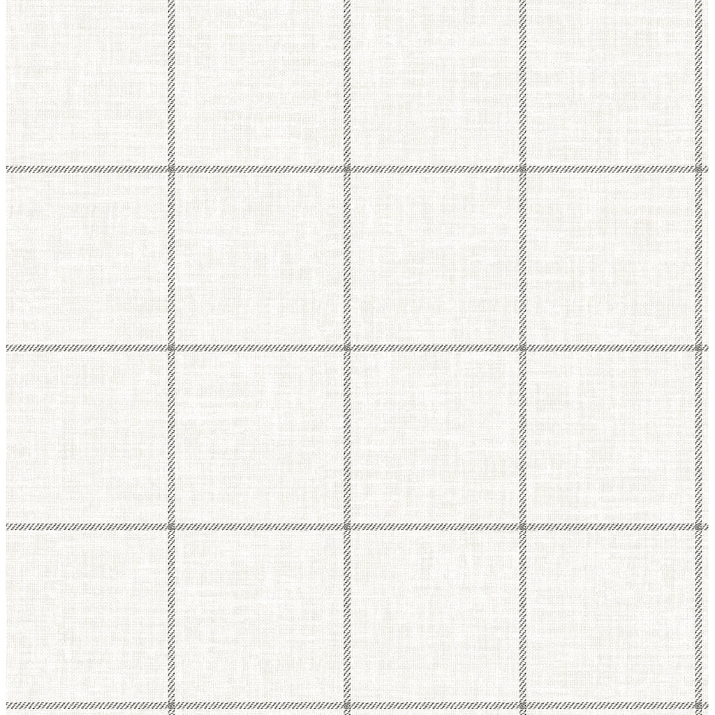 Seabrook Designs Lillian August Linen Check Unpasted Wallpaper