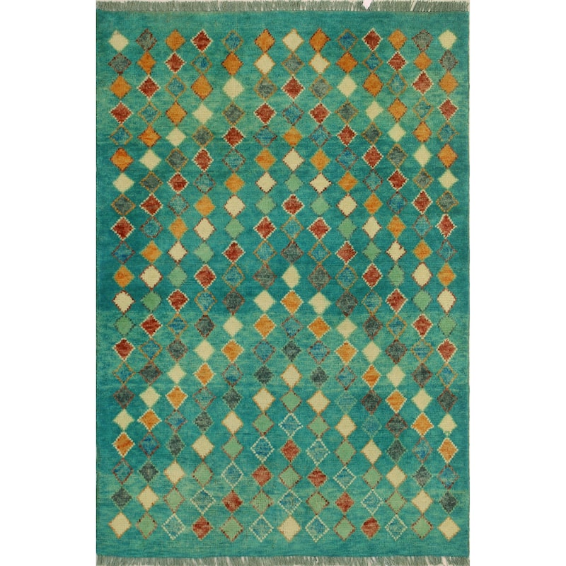 Balochi Adham Green/Ivory Rug - 3'3" x 4'10"
