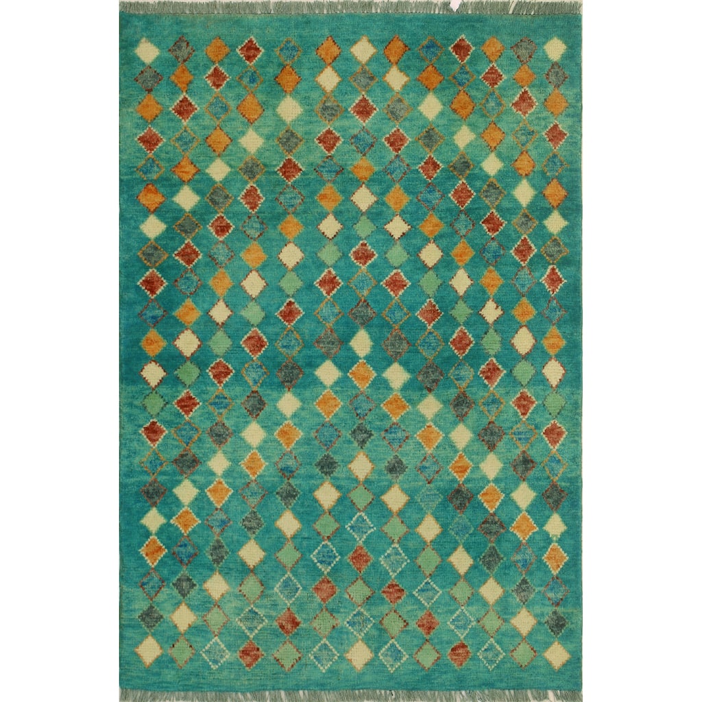 Balochi Adham Green/Ivory Rug - 3'3" x 4'10"
