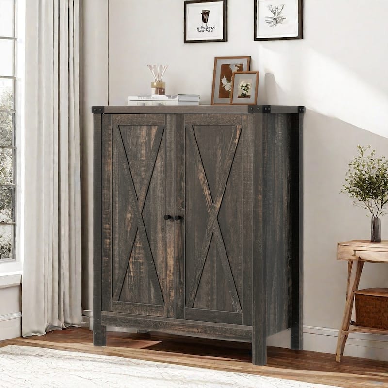 Moasis Farmhouse 5-Tier Shoe Cabinet Organizer with Adjustable Shelves for Entryway Hallway
