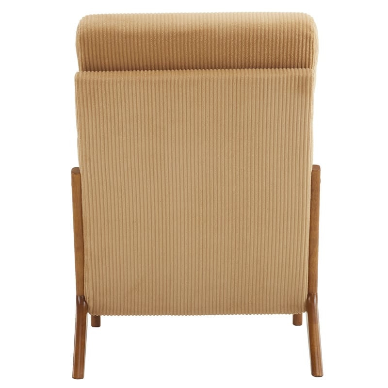 High Back Solid Wood Armrest Backrest Leisure Chair Accent Chair