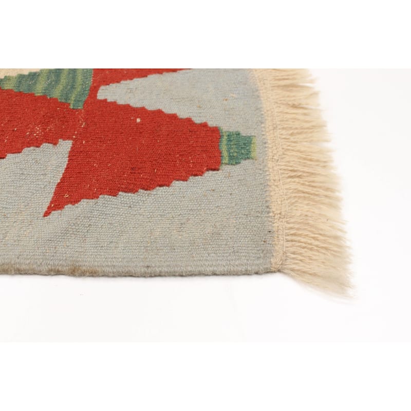 ECARPETGALLERY Flat-Weave Sivas Cream Wool Kilim - 3'10 x 5'11