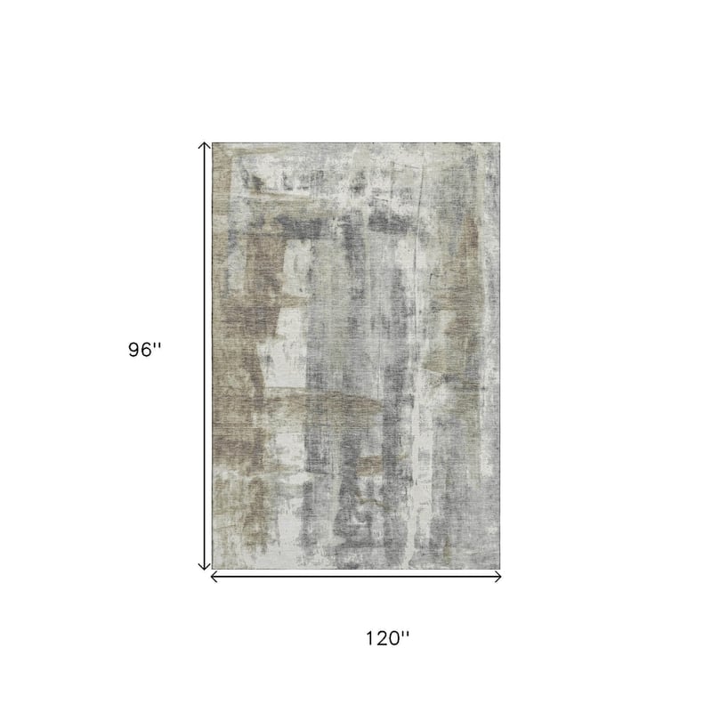 HomeRoots Abstract Transitional Rectangle Area Rug - 8' X 10'