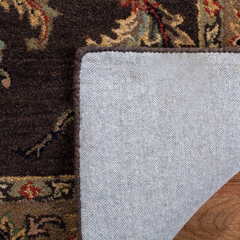 SAFAVIEH Handmade Heritage Block Print Rose Traditional Oriental Wool Rug