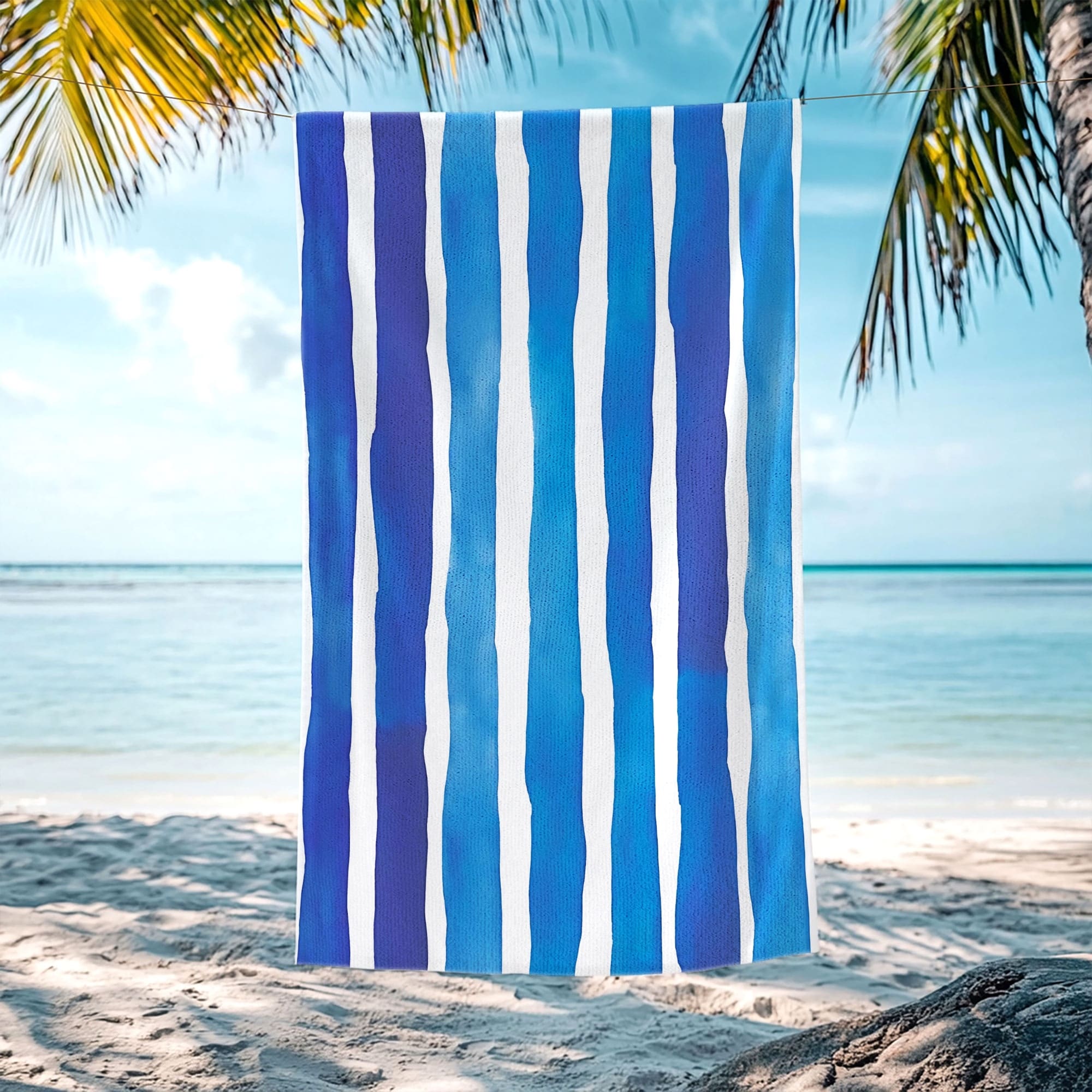 Stripe Beach Towel Pool Towel Quick Dry Absorbent Towels for Swimming 30" X 60"