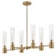 preview thumbnail 6 of 9, Lark 85406 Shea 6 Light 34" Wide Linear Chandelier with Clear Glass
