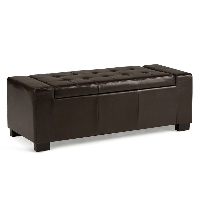 WYNDENHALL Santa Fe 51 inch Wide Contemporary Rectangle Storage Ottoman