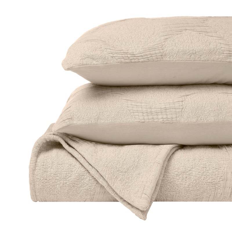 Superior Tanta Cotton Medium Weight Modern Circles Woven Coverlet