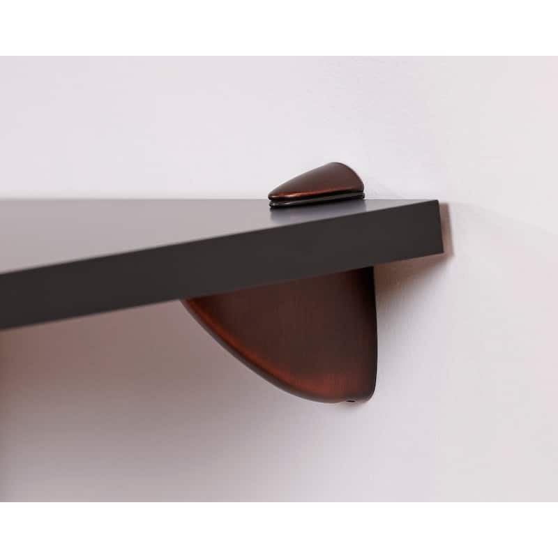Wallscapes Gallery 12x32 Black Shelf Kit with Bronze Pelican Brackets