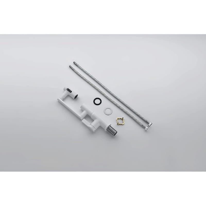 Lefton Rotatable Bathroom Faucet with Temperature Display in Fahrenheit (Batteries-Free), BF2204