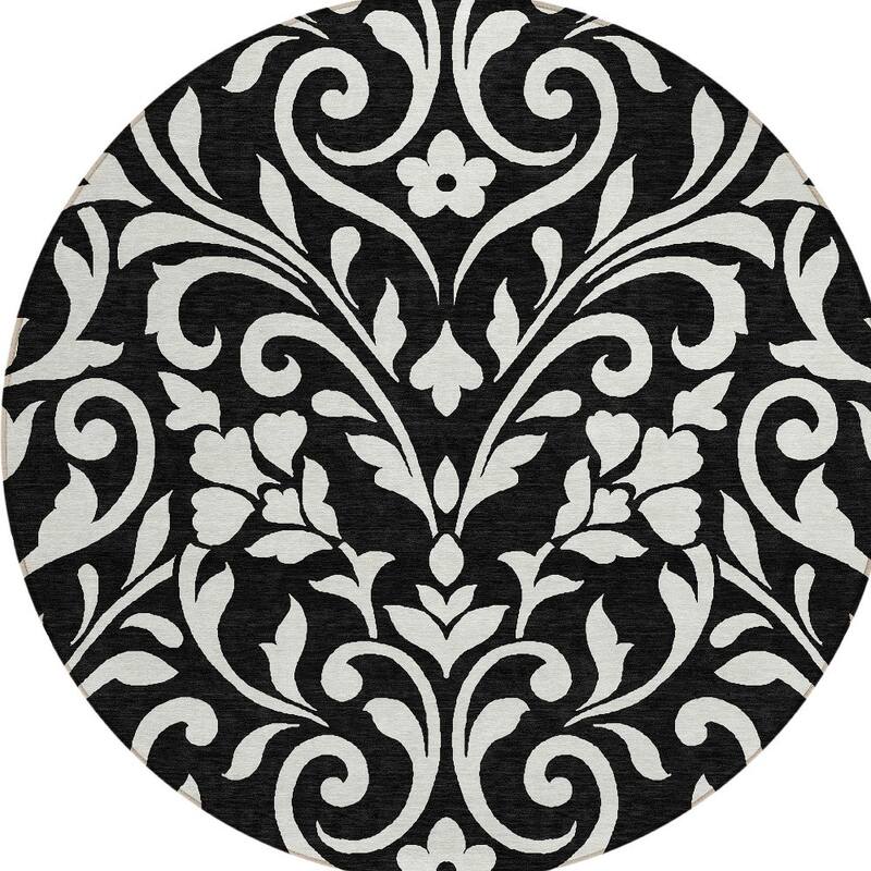HomeRoots Floral Transitional Rectangle Outdoor Rug