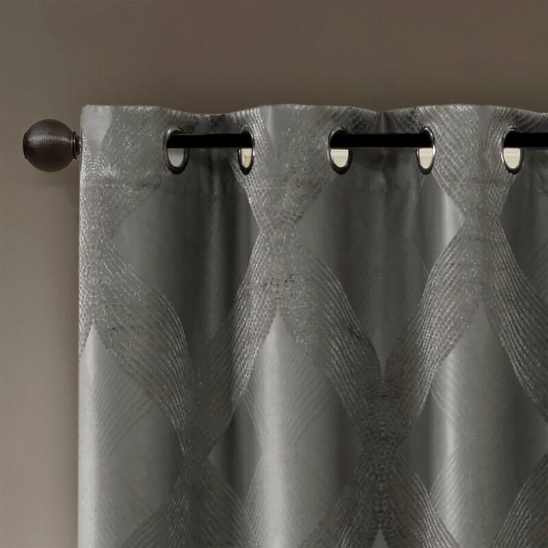 Ogee Knitted Jacquard Curtain Panel