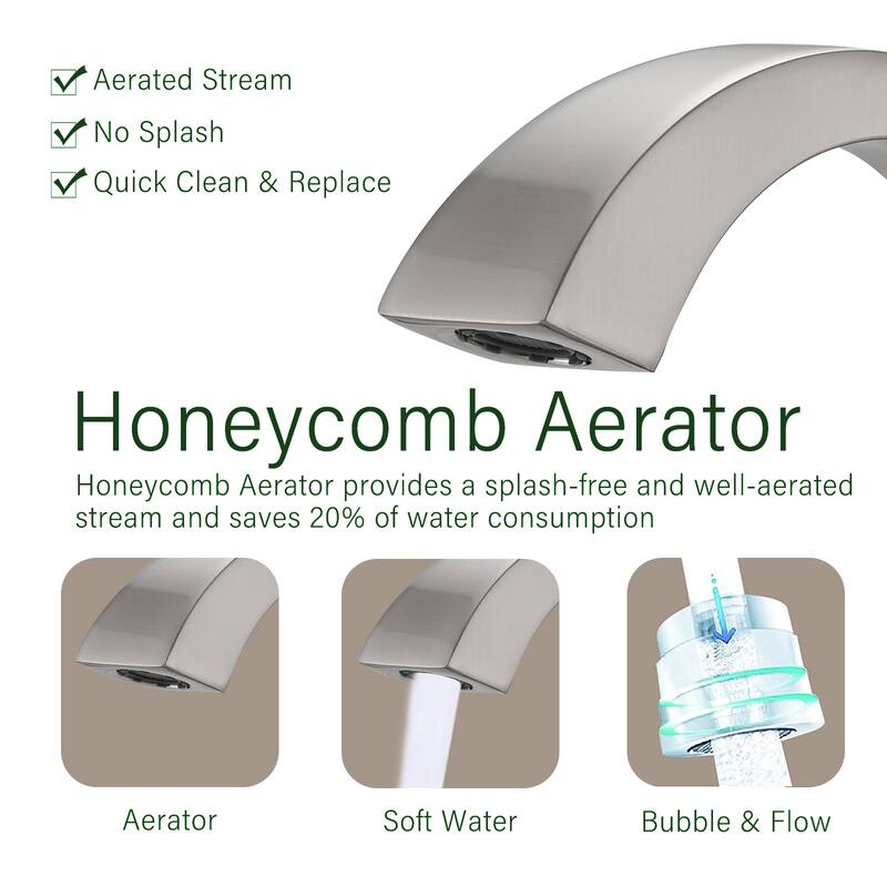 Topcraft Two Handle Bathroom Sink Faucet with Pop-Up Drainer