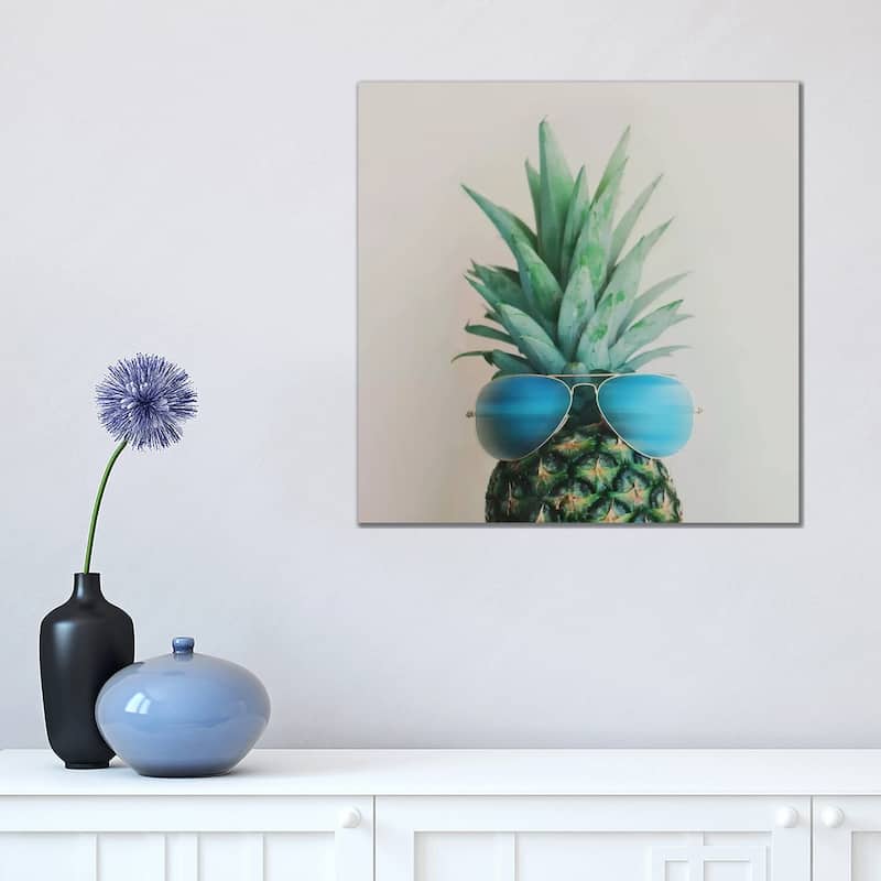 iCanvas "Pineapple In Paradise" by Chelsea Victoria Canvas Print - 18x18x1.5
