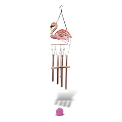 CoTa Global Rose Gold Flamingo Hanging Sea Glass Wind Chime 34.65 Inch