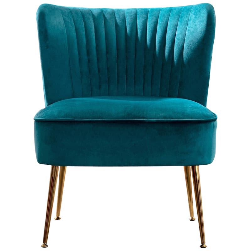 Farrah Upholstered Velvet Polyester Living Room Set With 25 inch Accent Chairs (3-Piece)