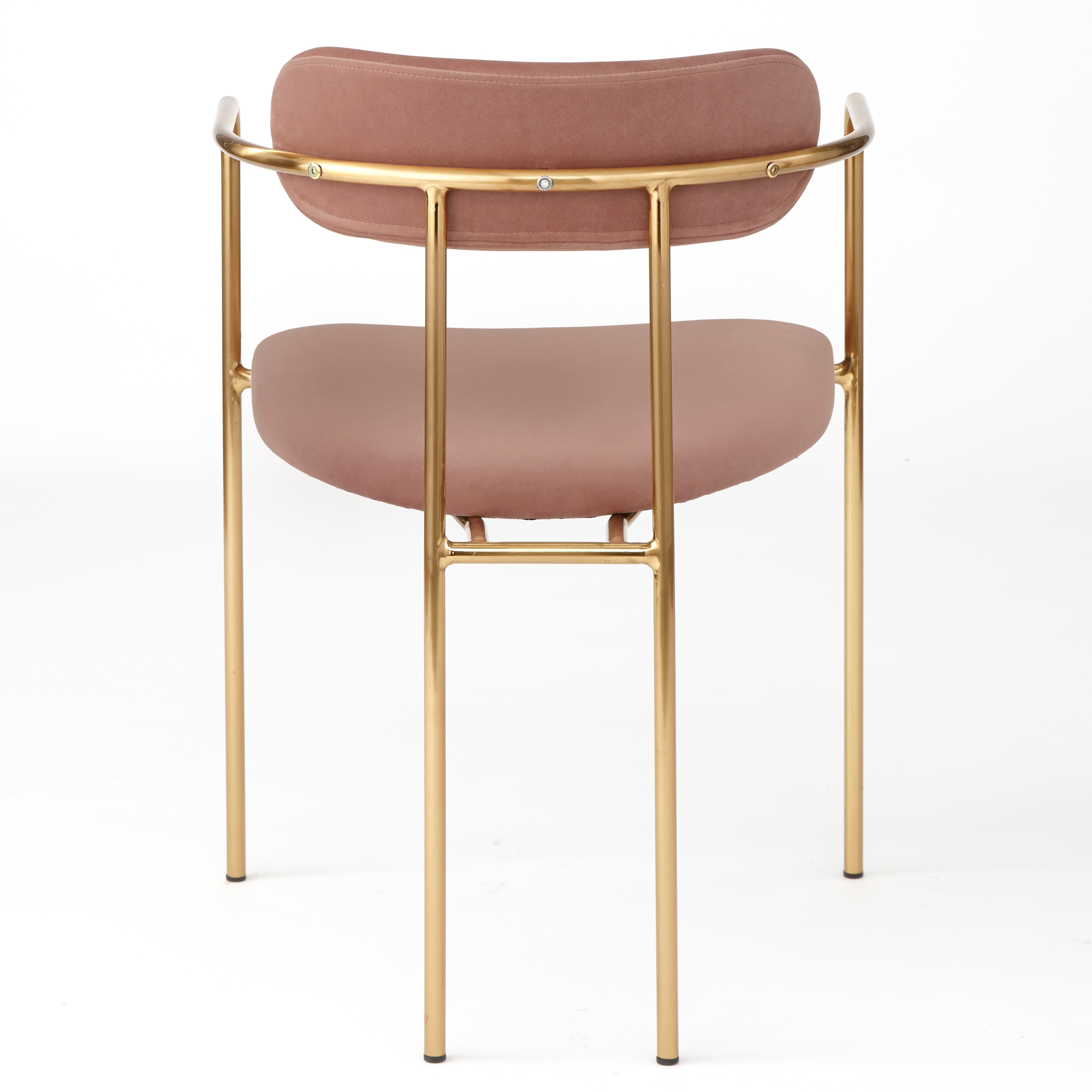 Simple living retro velvet clearance dining arm chair