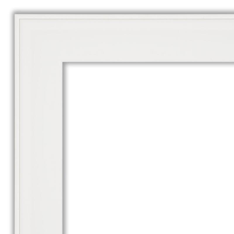 Vanity White Narrow Framed Black Corkboard Bulletin Board