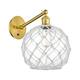 Option Clear Glass with White Rope / Satin Gold