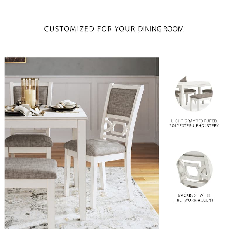 Signature Design by Ashley Erinberg White/Gray Dining Table Set (Set of 6)