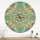 preview thumbnail 8 of 8, Designart 'Mandala Pinapple Ornament' Oversized Vintage Wall CLock 29 in. wide x 29 in. high