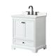 Option White / White Quartz Top / Matte Black Hardware