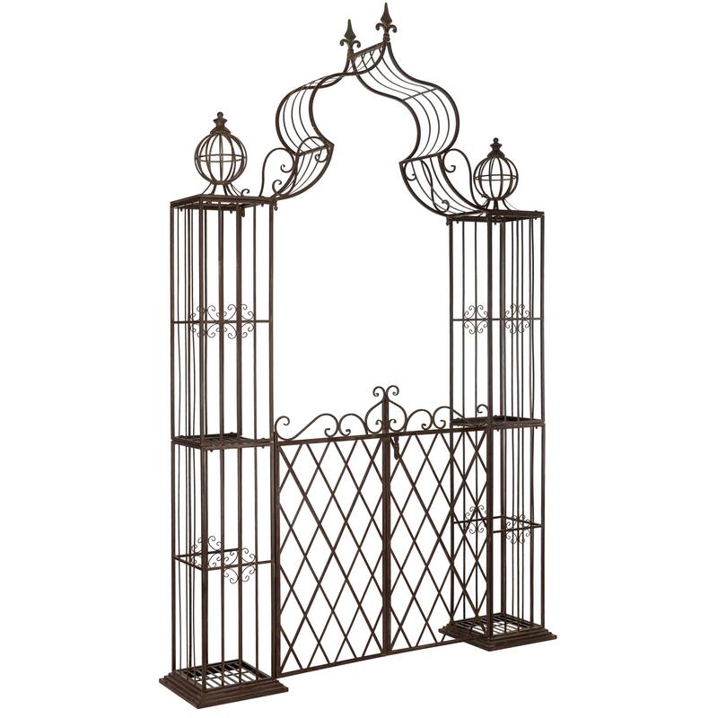 SAFAVIEH Sky Victorian Iron Outdoor Garden Arch Arbor