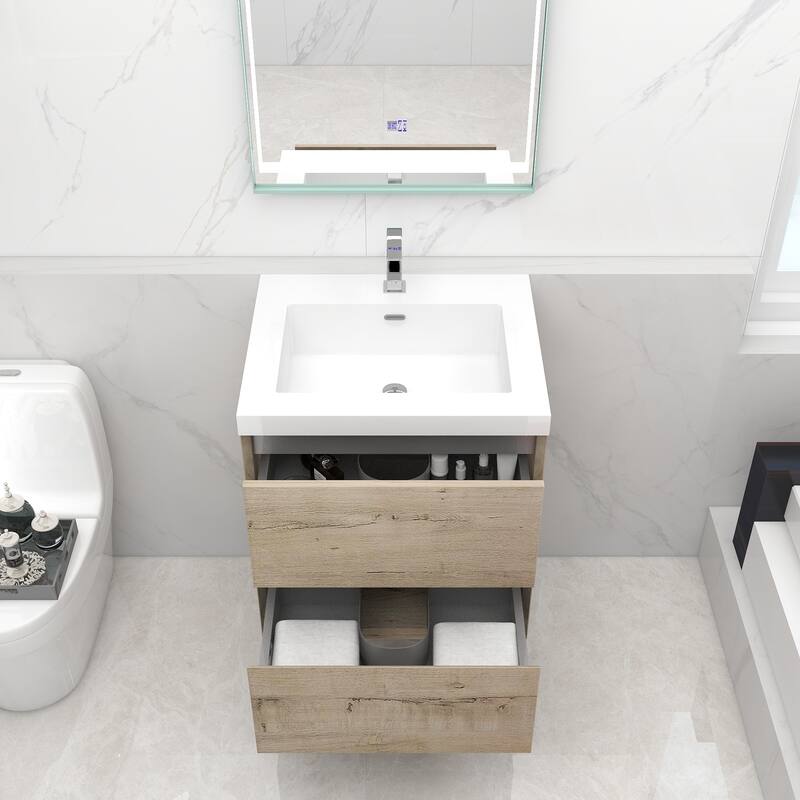 Selina 24" Wall Mounted Vanity with Single Sink - 24